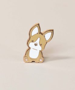 Corgi Enamel Pin - Sitting